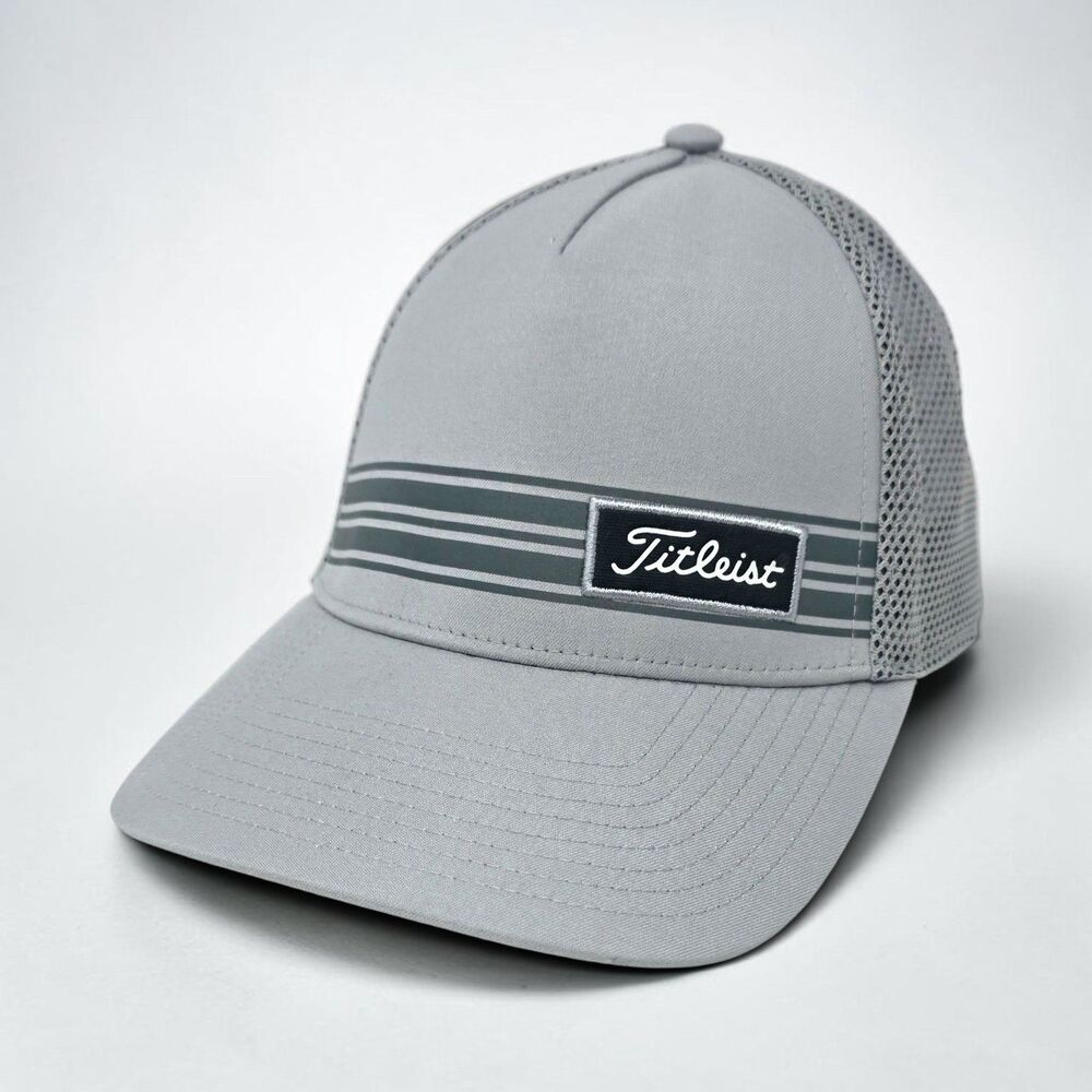 Titleist Laguna Heather Gray Charcoal Mesh Snapback Golf Hat Baseball Cap